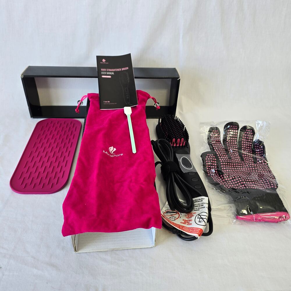 MiroPure Ionic Hair Straightener Brush Model KL1020 - NIB